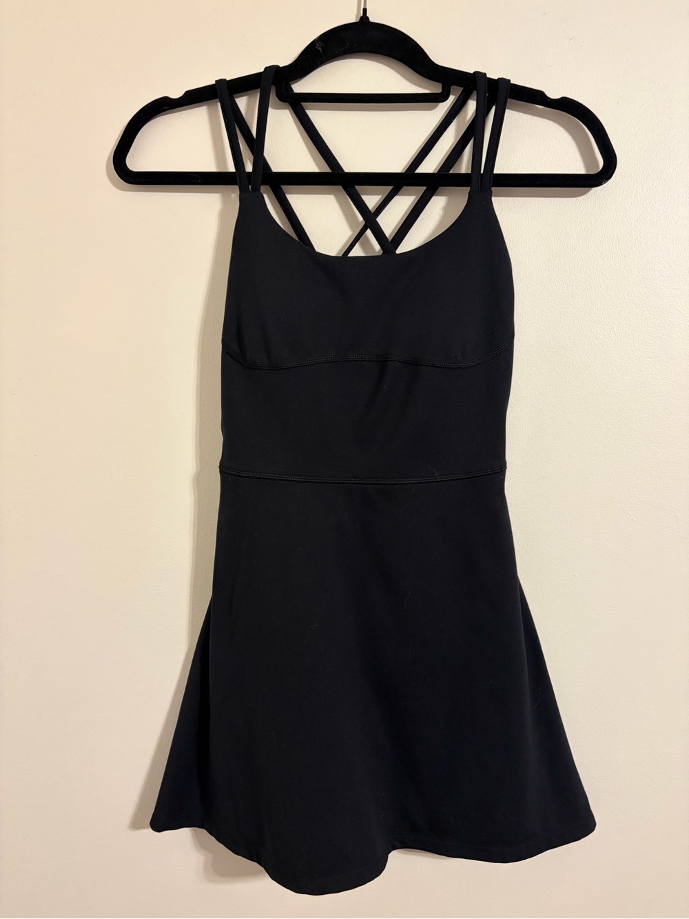 Black Strappy Yoga Dress